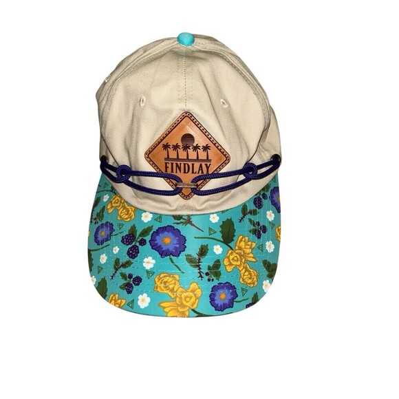 Findlay Adjustable Hat Tropical‎ Hawaii Flowers - Picture 1 of 4